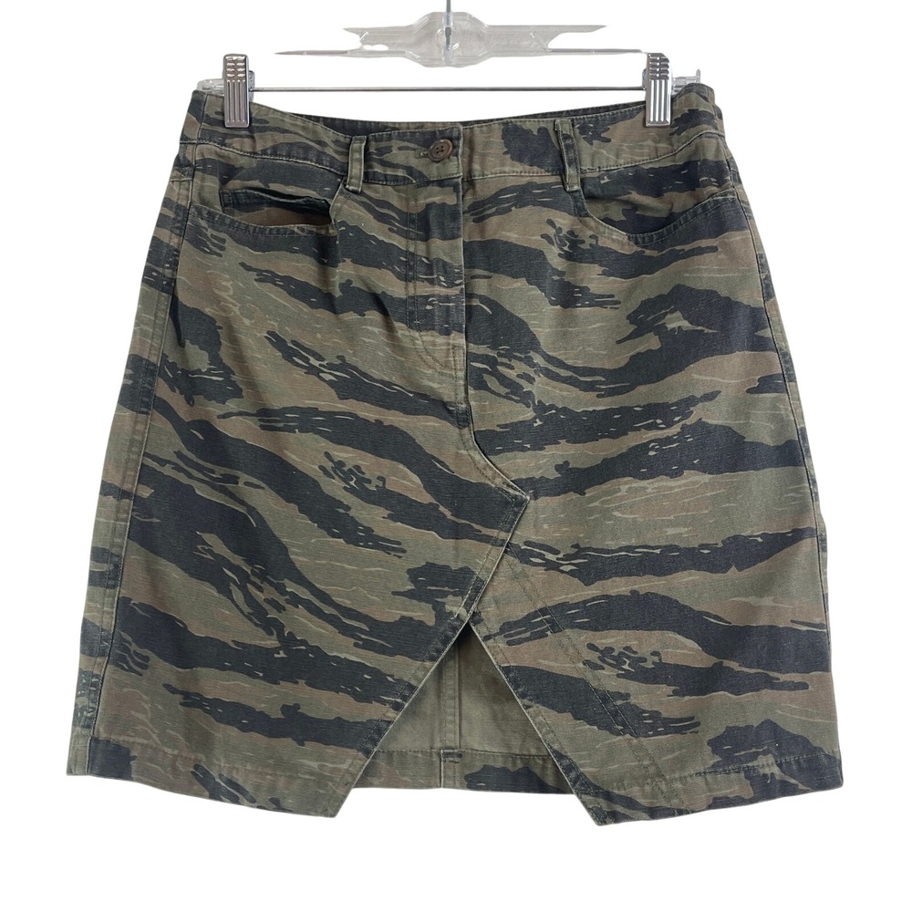 Zadig & Voltaire Green and Black Camouflage Mini Skirt